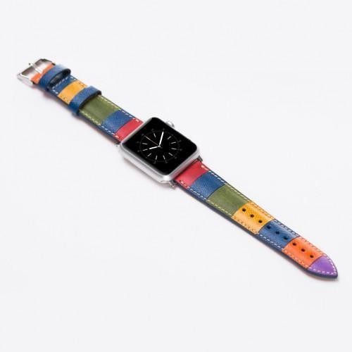 Bouletta Leder Watch Gurt für Apple Watch 38mm / 40mm - Saffiano Regenbogen