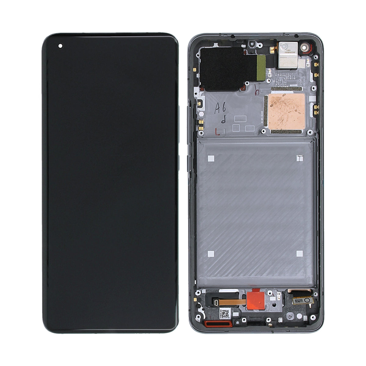Xiaomi Mi 11 Ultra Display und Digitizer mit Rahmen, Keramik Schwarz OEM