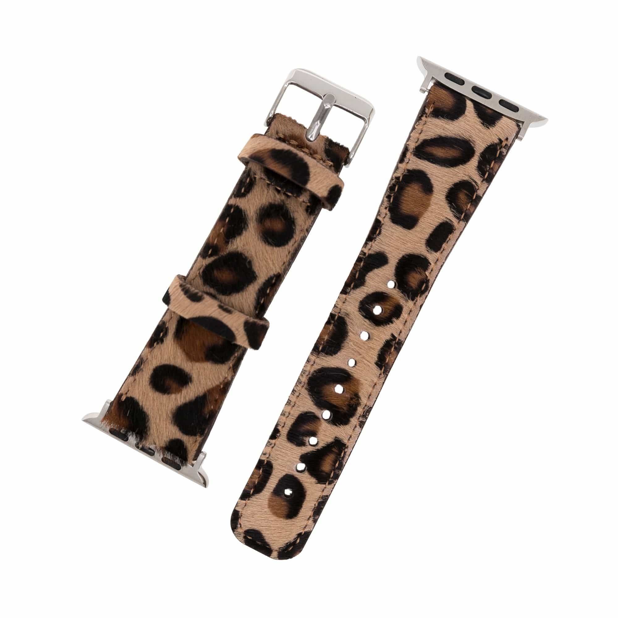 Bouletta Leder Watch Band für Apple Watch 42-44 mm Leopar Hairy