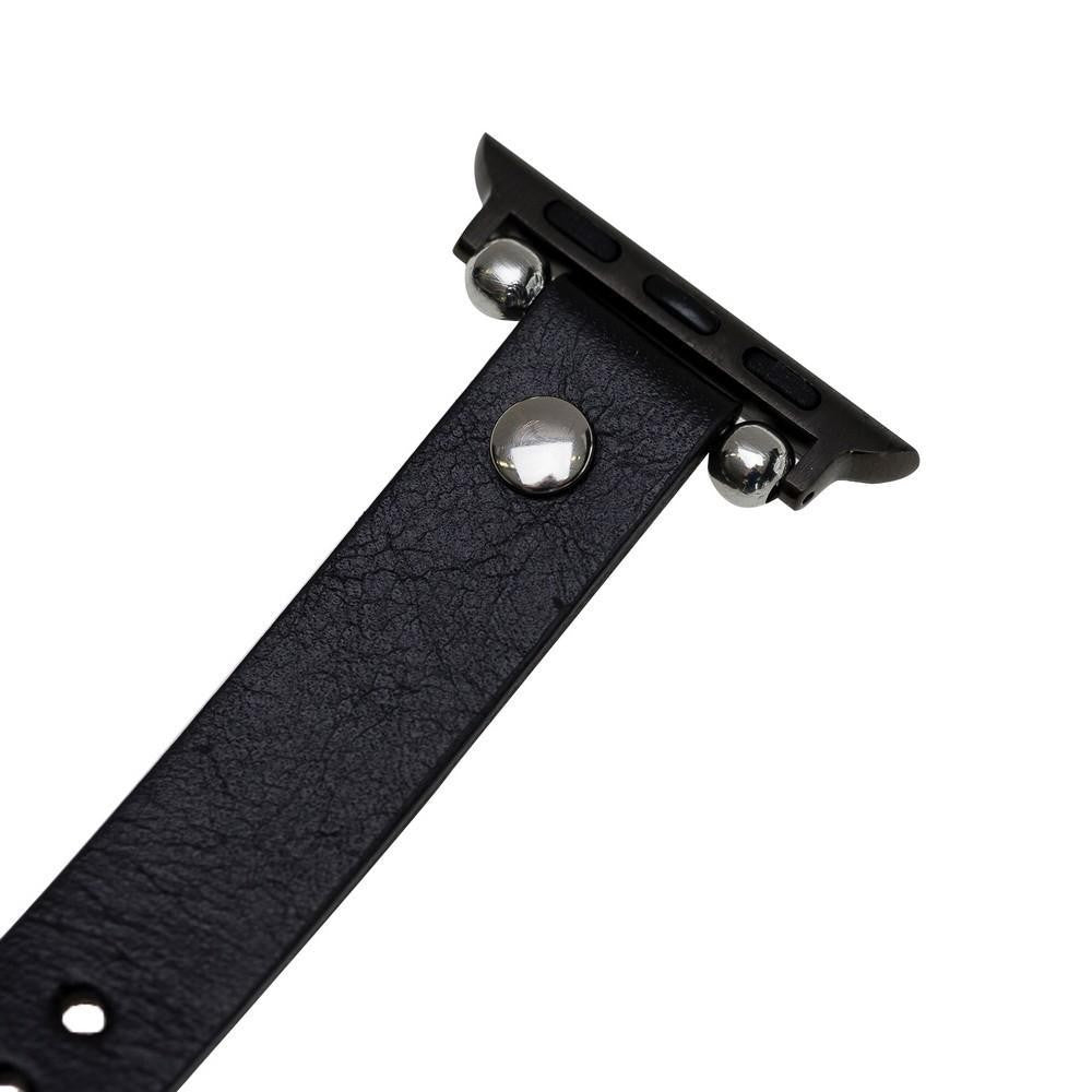 Bouletta Leder Trokya Uhrenarmband für Apple Watch 42mm / 44mm - Rustikal Schwarz
