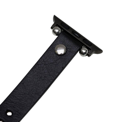 Bouletta Leder Trokya Uhrenarmband für Apple Watch 42mm / 44mm - Rustikal Schwarz