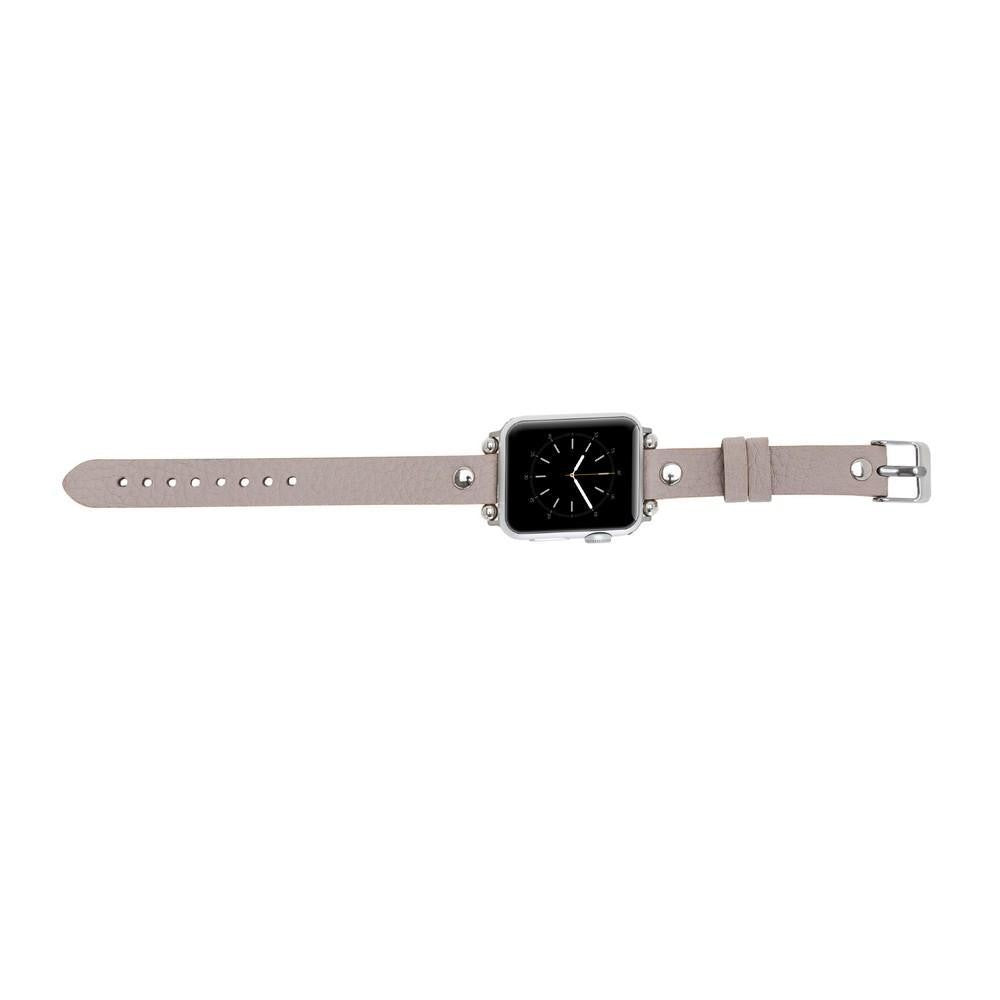 Bouletta Leder Trokya Silber Uhrenarmband für Apple Watch 38mm / 40mm - Floater Nerz