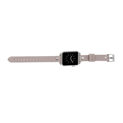 Bouletta Leder Trokya Silber Uhrenarmband für Apple Watch 38mm / 40mm - Floater Nerz