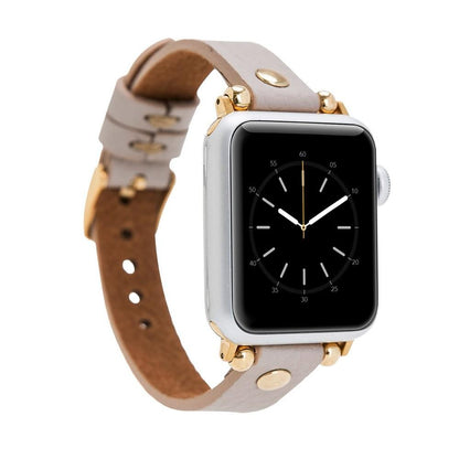 Bouletta Leder Trokya Gold Uhrenarmband für Apple Watch 42mm / 44mm - Floater Nerz