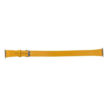 Bouletta Double Tour Lederarmband für Apfeluhr 42mm / 44 mm - Floater Gelb