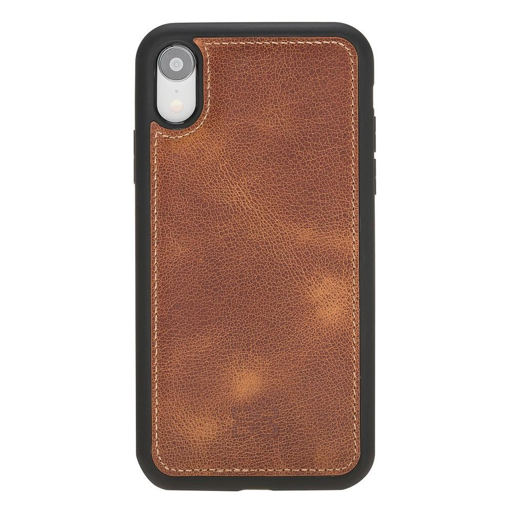Bouletta Flex Cover Back Leder Case für iPhone XR Vegatal Tan