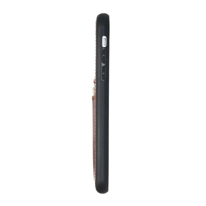 Bouletta Flex Cover mit Kartenfach Back Leder Case für iPhone XR Braun