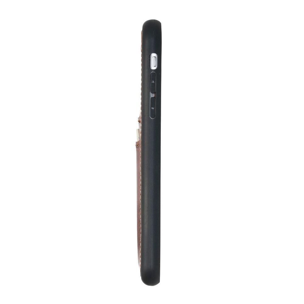 Bouletta Flex Cover mit Kartenfach Back Leder Case für iPhone XR Antik Braun