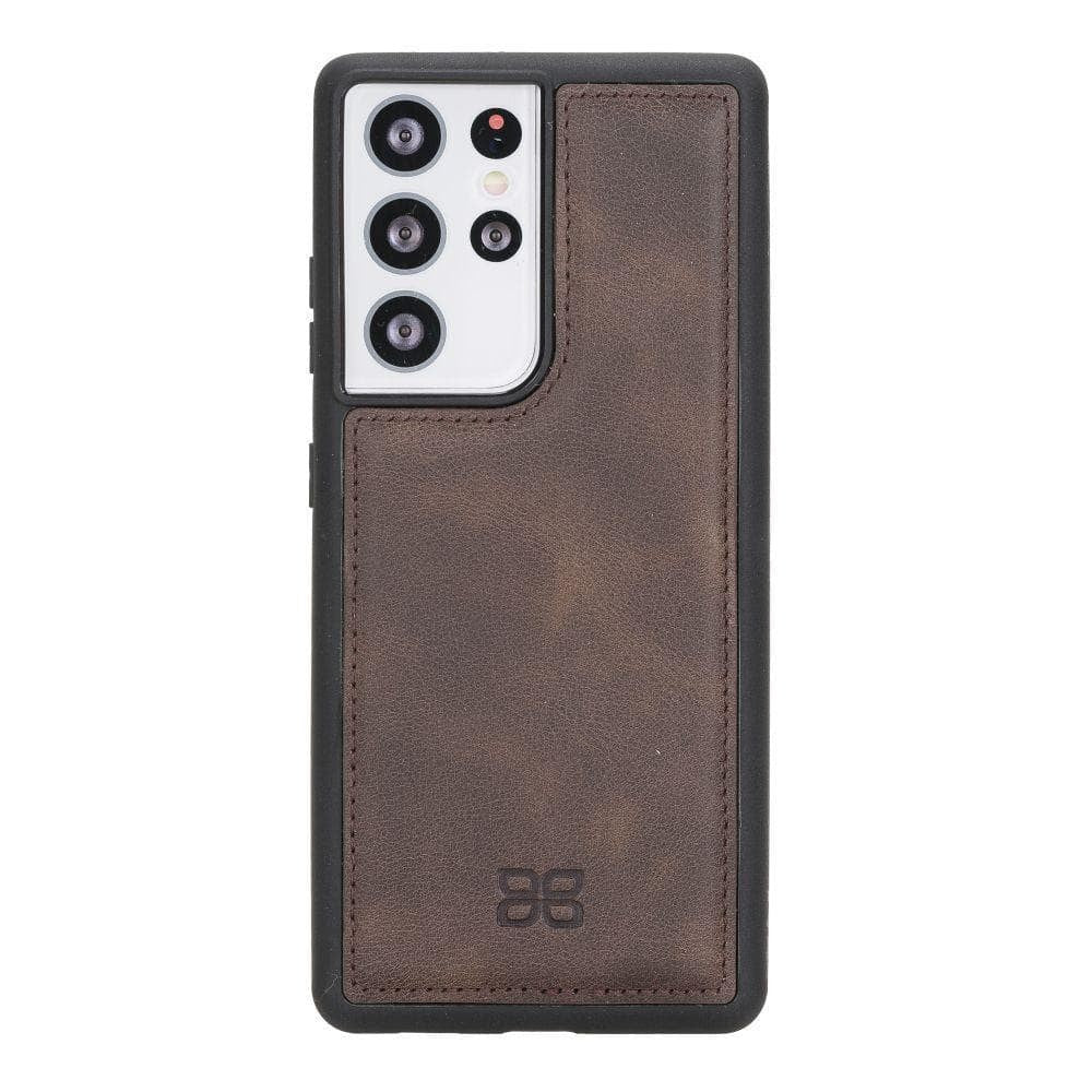 BOULETTA FLEX COVER BACK LEDER CASE FÜR SAMSUNG GALAXY S21 ULTRA- Dark Brown