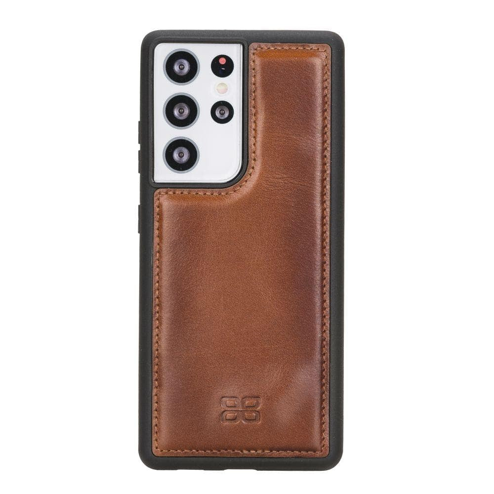 BOULETTA FLEX COVER BACK LEDER CASE FÜR SAMSUNG GALAXY S21 Ultra- Tan