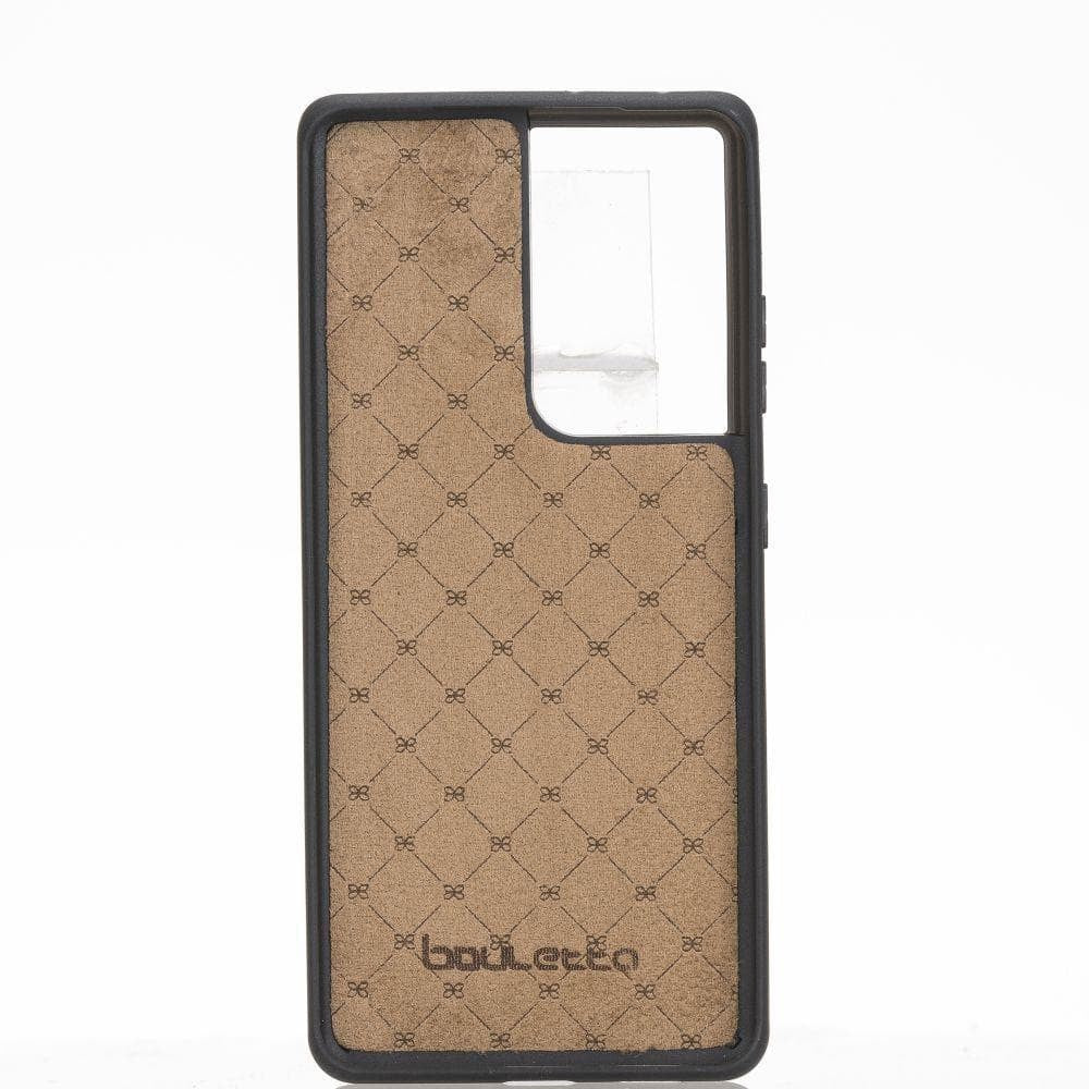 BOULETTA FLEX COVER BACK LEDER CASE MIT KARTENFACH FÜR SAMSUNG GALAXY S21 ULTRA  - Grey