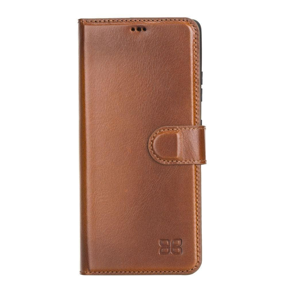 BOULETTA MAGNETISCHE ABNEHMBARE HANDYHÜLLE AUS LEDER MIT RFID-BLOCKER FÜR GALAXY S21 ULTRA- Tan