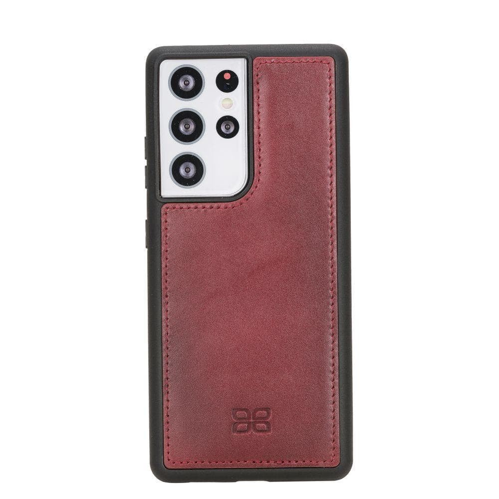 BOULETTA MAGNETISCHE ABNEHMBARE HANDYHÜLLE AUS LEDER MIT RFID-BLOCKER FÜR SAMSUNG GALAXY S21 ULTRA  - Red