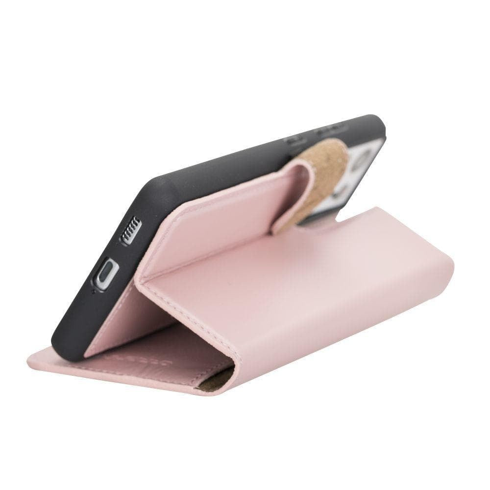 BOULETTA MAGNETISCHE ABNEHMBARE HANDYHÜLLE AUS LEDER MIT RFID-BLOCKER FÜR SAMSUNG GALAXY S21 ULTRA - Pink