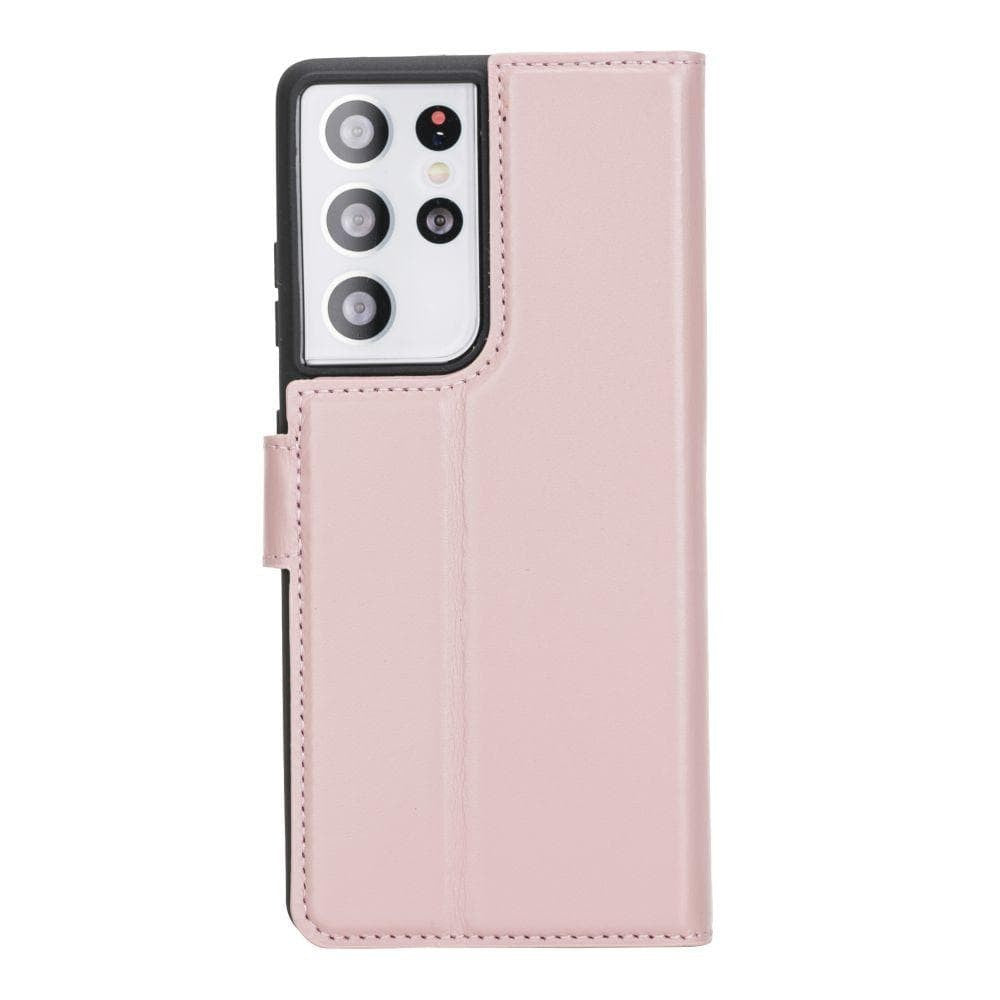 BOULETTA MAGNETISCHE ABNEHMBARE HANDYHÜLLE AUS LEDER MIT RFID-BLOCKER FÜR SAMSUNG GALAXY S21 ULTRA - Pink