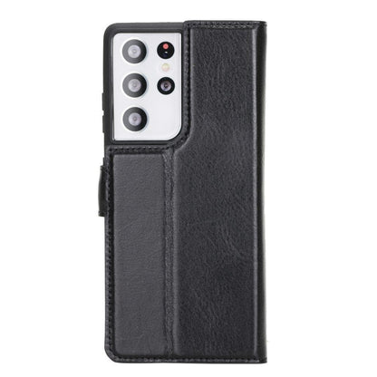 BOULETTA MAGNETISCHE ABNEHMBARE HANDYHÜLLE AUS LEDER MIT RFID-BLOCKER FÜR SAMSUNG GALAXY S21 ULTRA | Detachable Wallet - Black