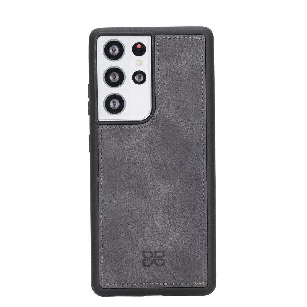 BOULETTA MAGNETISCHE ABNEHMBARE HANDYHÜLLE AUS LEDER MIT RFID-BLOCKER FÜR SAMSUNG GALAXY S21 ULTRA- Gray