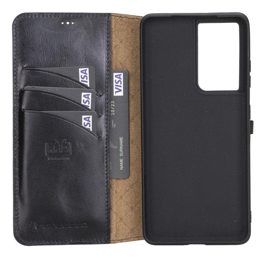 BOULETTA WALLET FOLIO CASE ID SLOT MIT RFID SAMSUNG GALAXY S21 ULTRA - Black