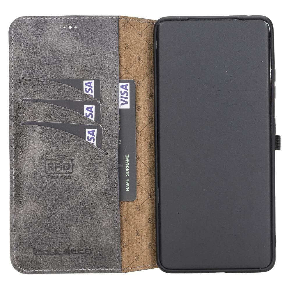 BOULETTA WALLET FOLIO CASE ID SLOT MIT RFID SAMSUNG GALAXY S21 ULTRA- Grey