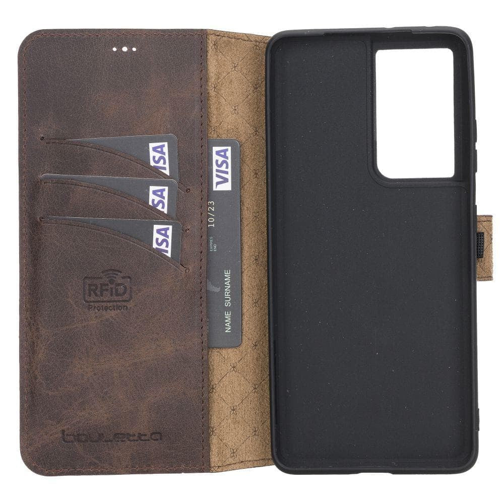 BOULETTA WALLET FOLIO CASE ID SLOT MIT RFID SAMSUNG GALAXY S21 ULTRA - Dark Brown