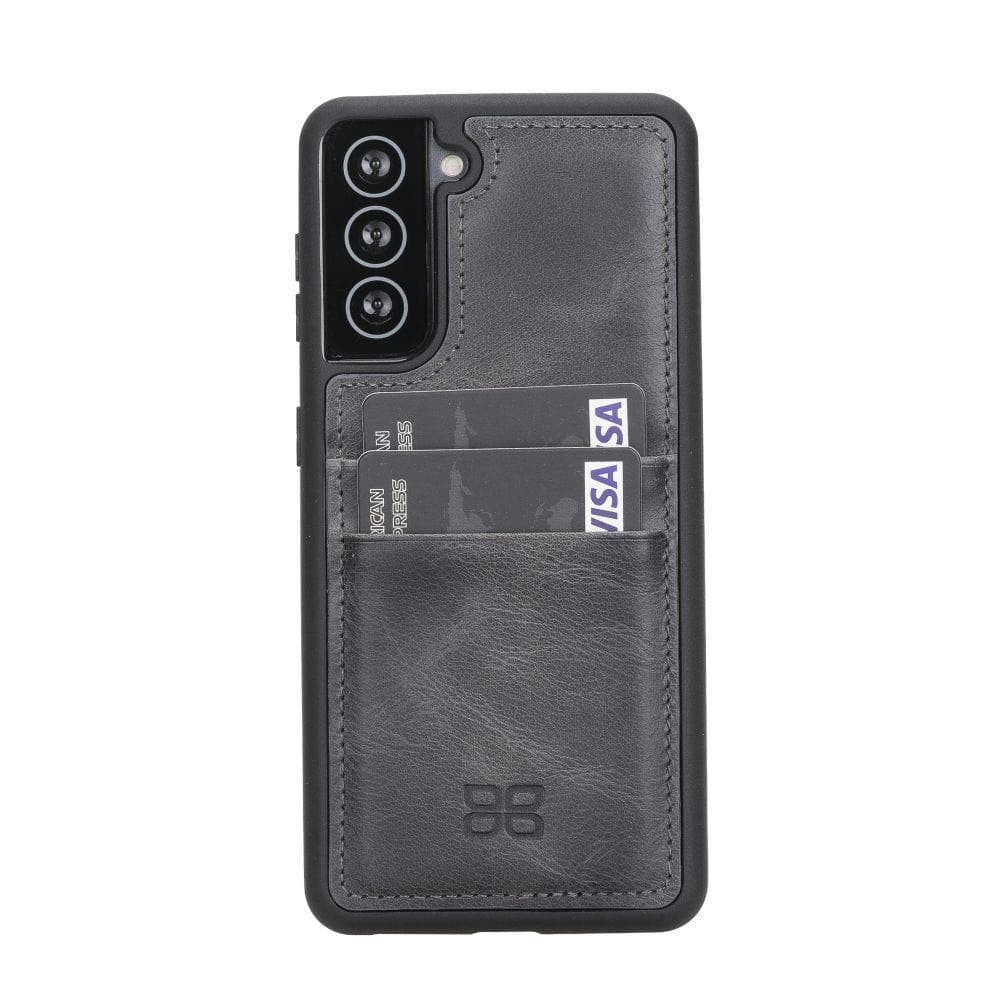 BOULETTA FLEX COVER BACK LEDER CASE MIT KARTENFACH FÜR SAMSUNG GALAXY S21- Gray