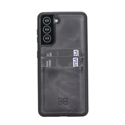 BOULETTA FLEX COVER BACK LEDER CASE MIT KARTENFACH FÜR SAMSUNG GALAXY S21- Gray