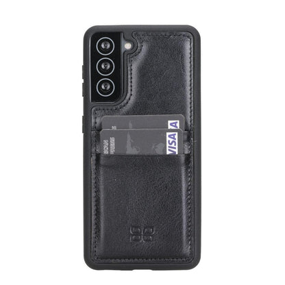 BOULETTA FLEX COVER BACK LEDER CASE MIT KARTENFACH FÜR SAMSUNG GALAXY S21 - Black