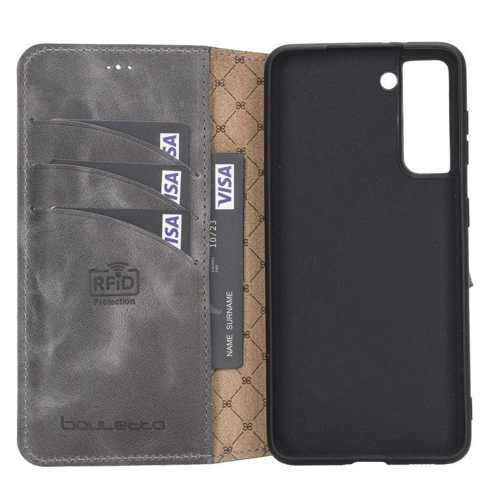 BOULETTA WALLET FOLIO CASE ID SLOT MIT RFID SAMSUNG GALAXY S21- Gray