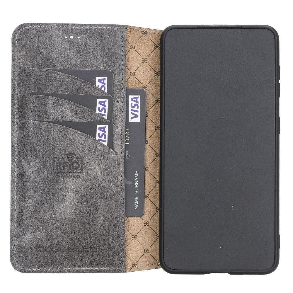 BOULETTA WALLET FOLIO CASE ID SLOT MIT RFID SAMSUNG GALAXY S21- Gray
