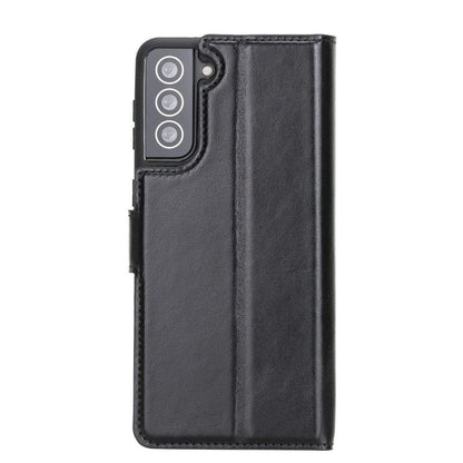 BOULETTA MAGNETISCHE ABNEHMBARE HANDYHÜLLE AUS LEDER MIT RFID-BLOCKER FÜR SAMSUNG GALAXY S21 RUSTIC BLACK