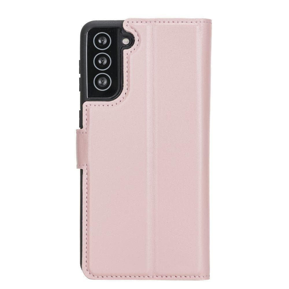 BOULETTA MAGNETISCHE ABNEHMBARE HANDYHÜLLE AUS LEDER MIT RFID-BLOCKER FÜR SAMSUNG GALAXY S21 | Detachable Wallet - Pink