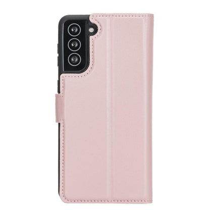 BOULETTA MAGNETISCHE ABNEHMBARE HANDYHÜLLE AUS LEDER MIT RFID-BLOCKER FÜR SAMSUNG GALAXY S21 | Detachable Wallet - Pink