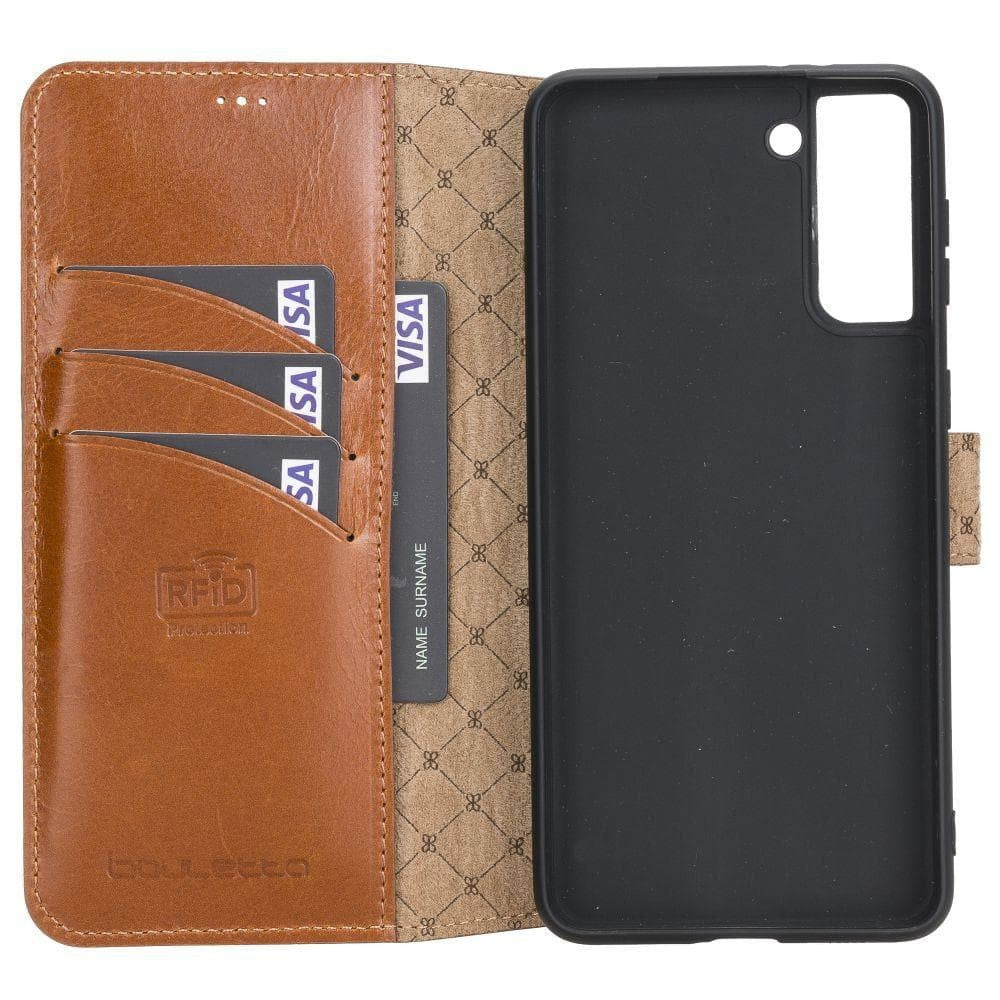 BOULETTA WALLET FOLIO CASE ID SLOT MIT RFID SAMSUNG GALAXY S21 PLUS- Tan