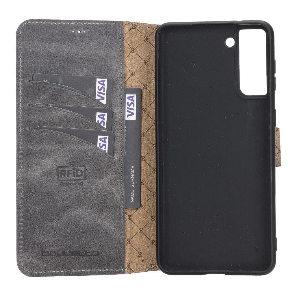 BOULETTA WALLET FOLIO CASE ID SLOT MIT RFID SAMSUNG GALAXY S21 PLUS - Gray