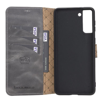 BOULETTA WALLET FOLIO CASE ID SLOT MIT RFID SAMSUNG GALAXY S21 PLUS - Gray