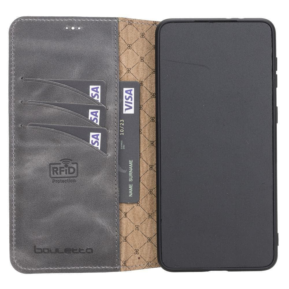 BOULETTA WALLET FOLIO CASE ID SLOT MIT RFID SAMSUNG GALAXY S21 PLUS - Gray