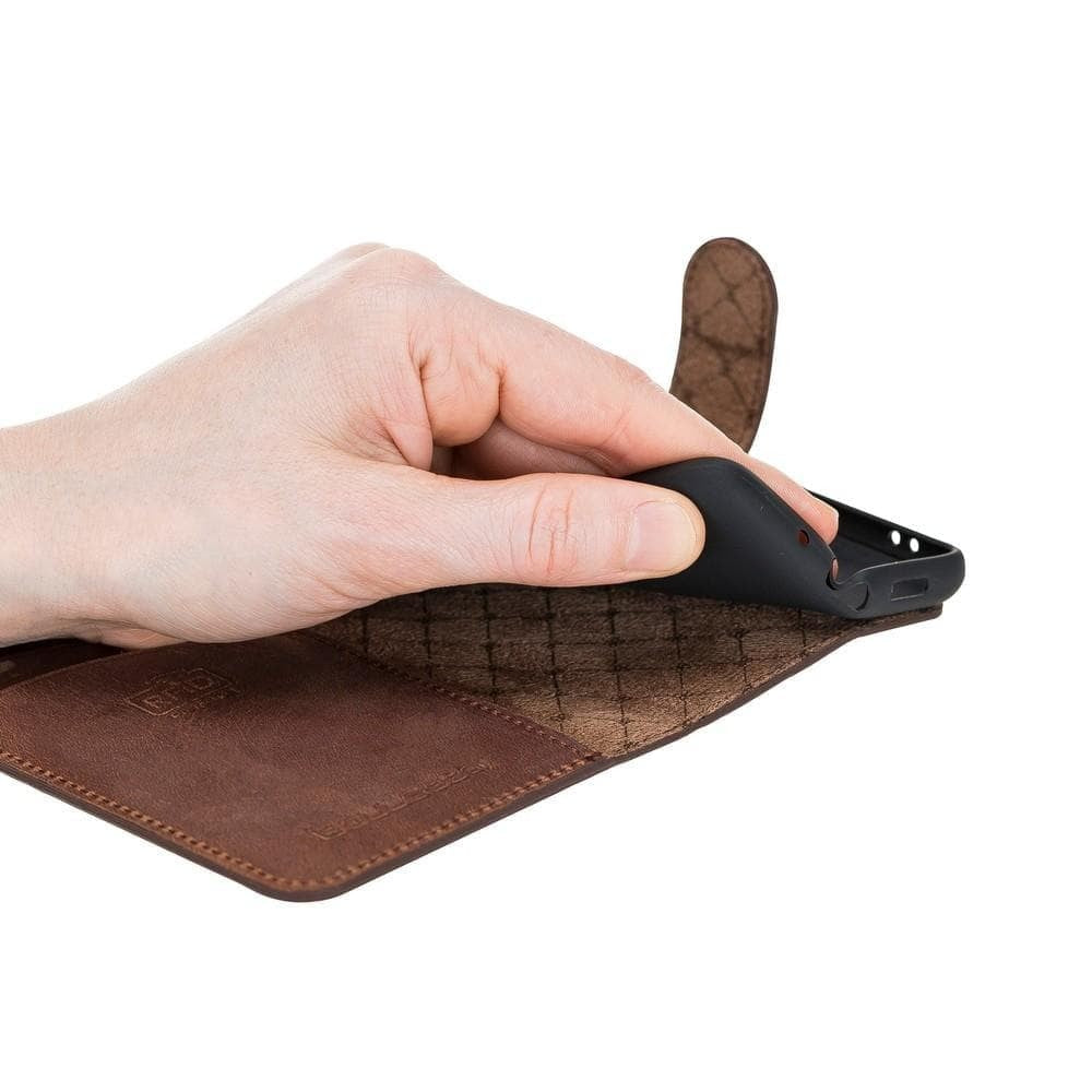 BOULETTA WALLET FOLIO CASE ID SLOT MIT RFID SAMSUNG GALAXY S21 PLUS - Dark Brown