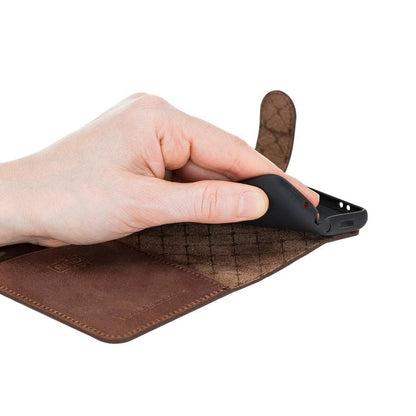 BOULETTA WALLET FOLIO CASE ID SLOT MIT RFID SAMSUNG GALAXY S21 PLUS - Dark Brown