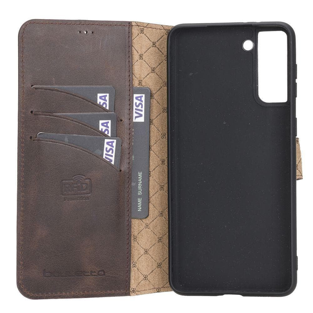 BOULETTA WALLET FOLIO CASE ID SLOT MIT RFID SAMSUNG GALAXY S21 PLUS - Dark Brown