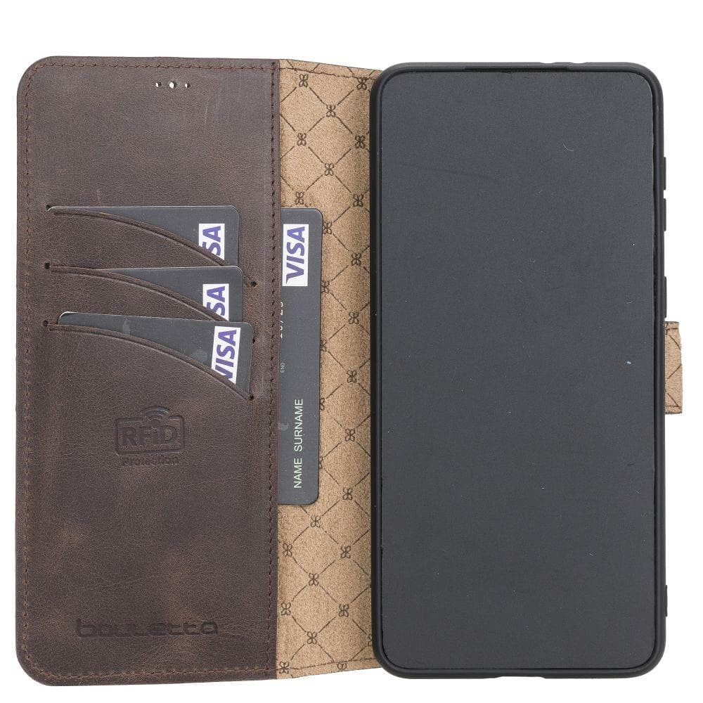 BOULETTA WALLET FOLIO CASE ID SLOT MIT RFID SAMSUNG GALAXY S21 PLUS - Dark Brown
