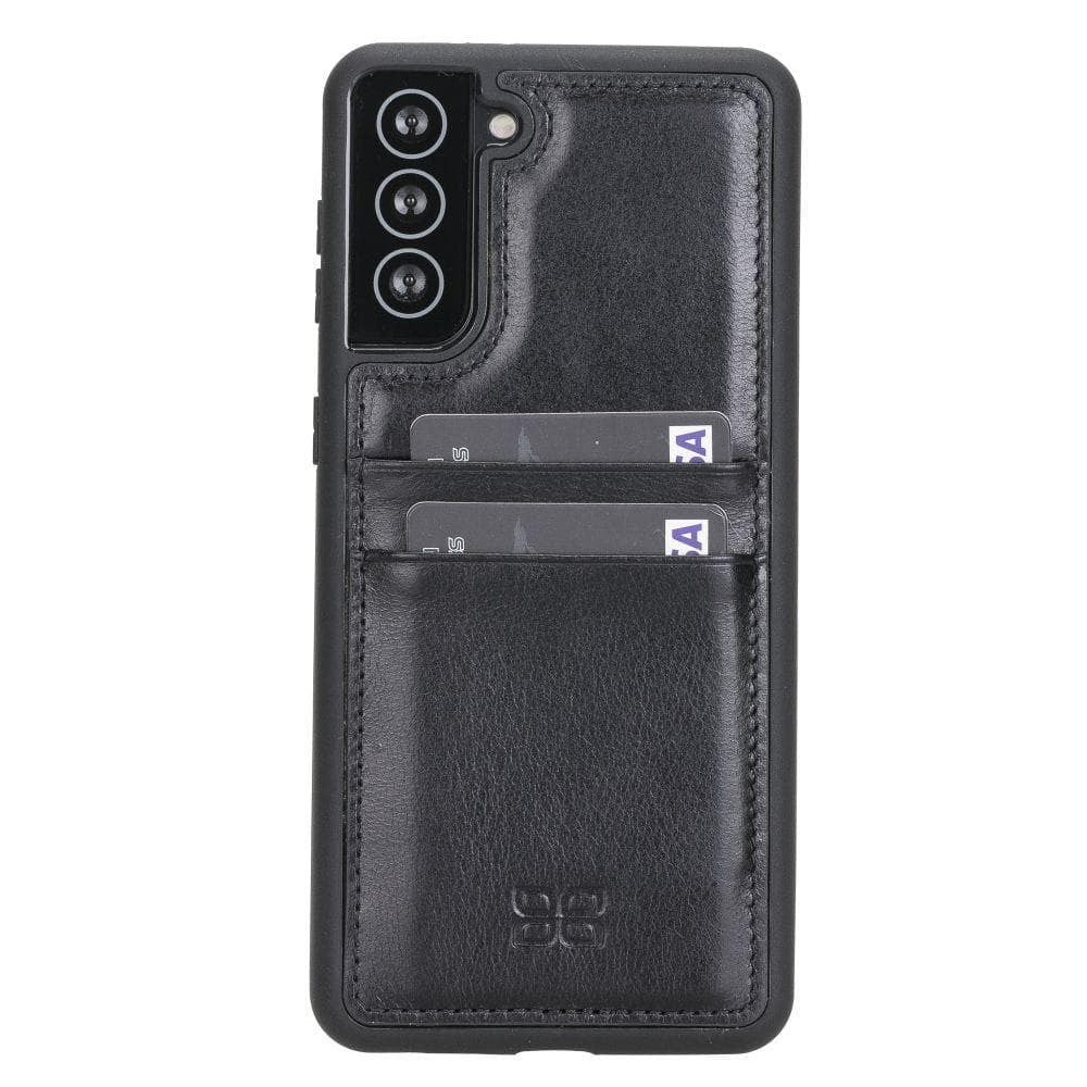 BOULETTA FLEX COVER BACK LEDER CASE MIT KARTENFACH FÜR SAMSUNG GALAXY S21 PLUS - Black