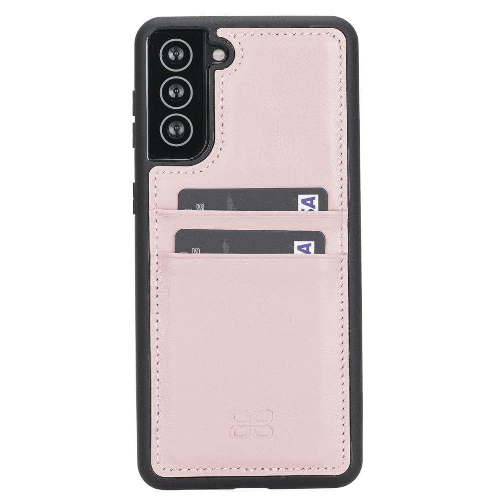BOULETTA FLEX COVER BACK LEDER CASE MIT KARTENFACH FÜR SAMSUNG GALAXY S21 PLUS- Pink