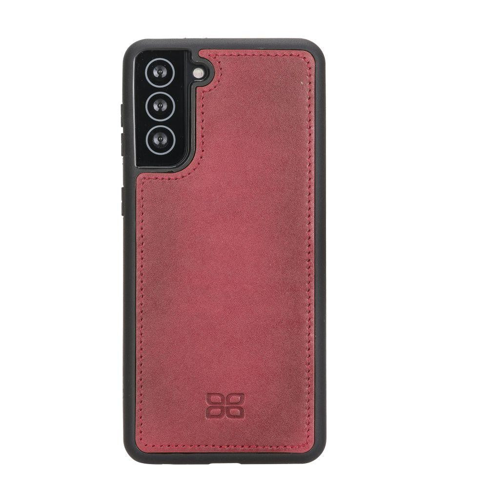 BOULETTA MAGNETISCHE ABNEHMBARE HANDYHÜLLE AUS LEDER MIT RFID-BLOCKER FÜR GALAXY S21 PLUS - Red