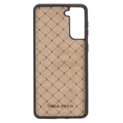 BOULETTA MAGNETISCHE ABNEHMBARE HANDYHÜLLE AUS LEDER MIT RFID-BLOCKER FÜR SAMSUNG GALAXY S21 Plus | Detachable Wallet - Tan
