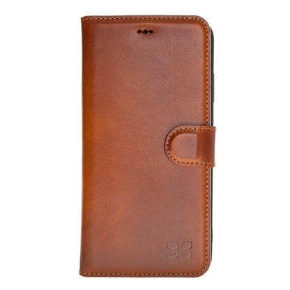 Bouletta Wallet Folio Leder Case für Apple iPhone XS Max - Rustic Tan mit Effect