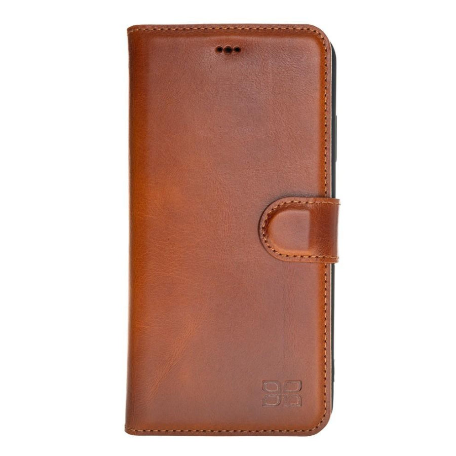 Bouletta Wallet Folio Leder Case für Apple iPhone XS Max - Rustic Tan mit Effect