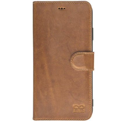 Bouletta Wallet Folio Leder Case für Apple iPhone XS Max - Rustic Tan mit Effect