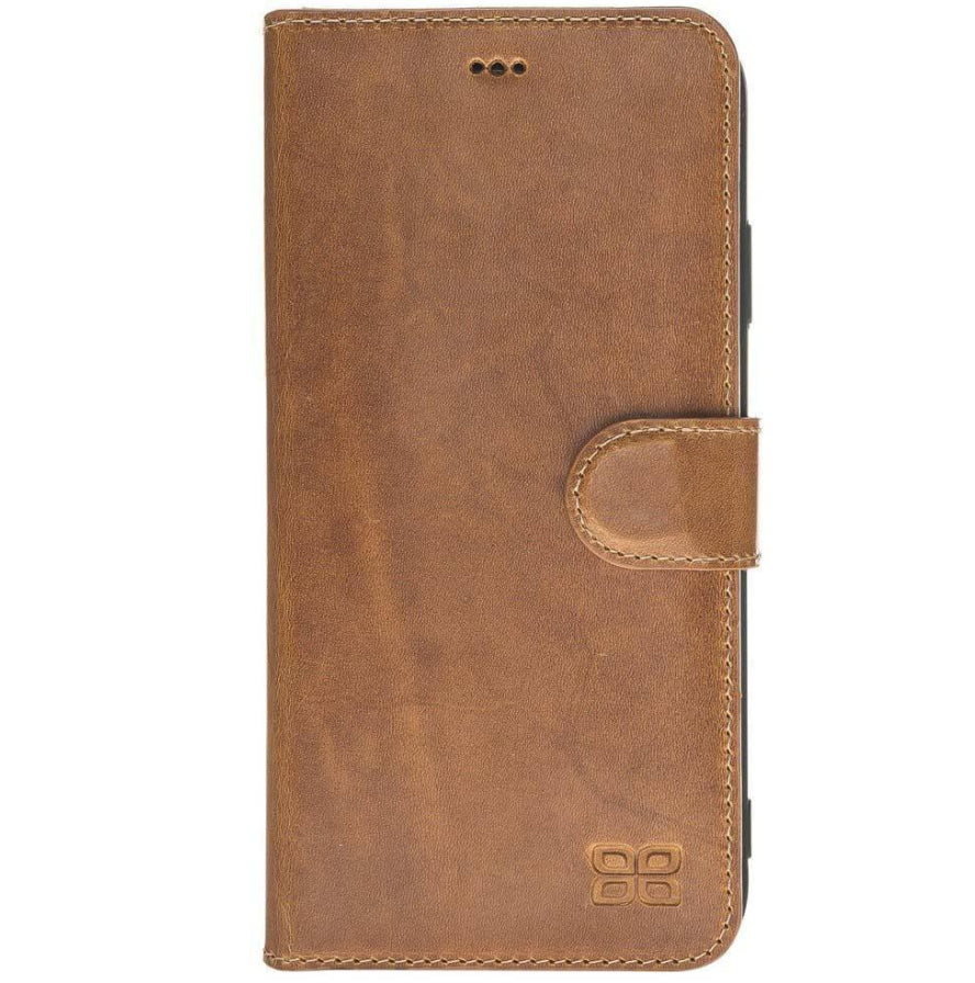 Bouletta Wallet Folio Leder Case für Apple iPhone XS Max - Rustic Tan mit Effect
