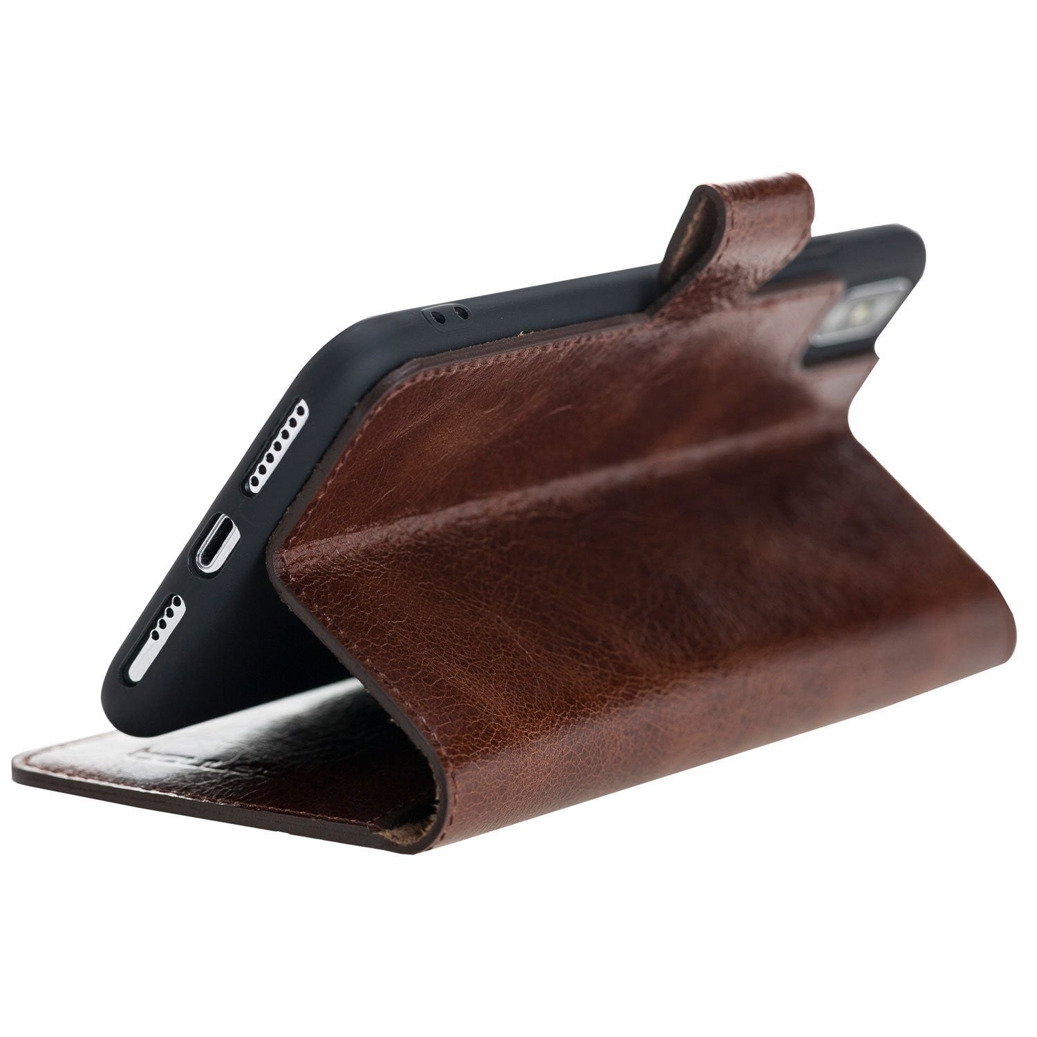 Bouletta Wallet Folio Ledertasche mit ID - Slot für Apple iPhone XS MAX - Vesselle Braun