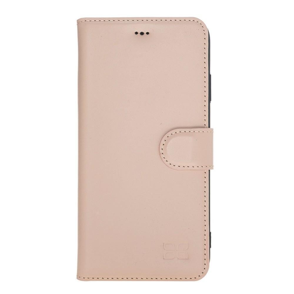 Bouletta Wallet Folio Ledertasche mit ID - Slot für Apple iPhone XS MAX - Nude